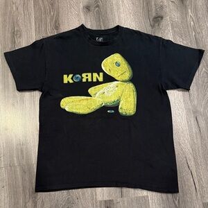 🩷Korn Band Black T-Shirt Classic nu-metal graphic Y2K loud & unapologetic